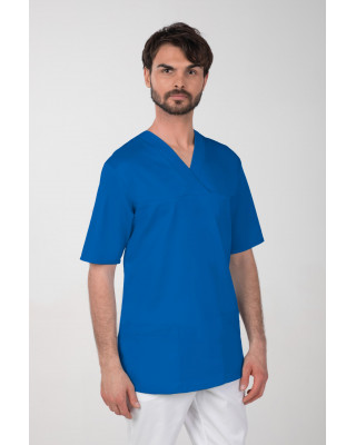 M-074CX Elastyczna bluza medyczna męska chirurgiczna indygo