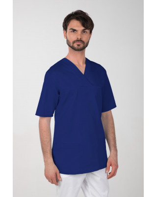 M-074CX Elastyczna bluza medyczna męska chirurgiczna szafir