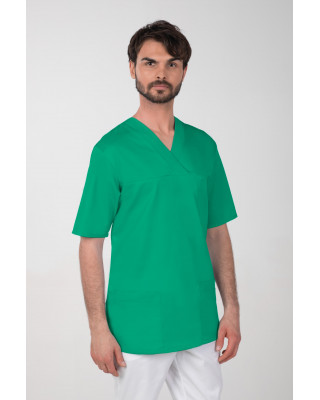 M-074CX Elastyczna bluza medyczna męska chirurgiczna trawa
