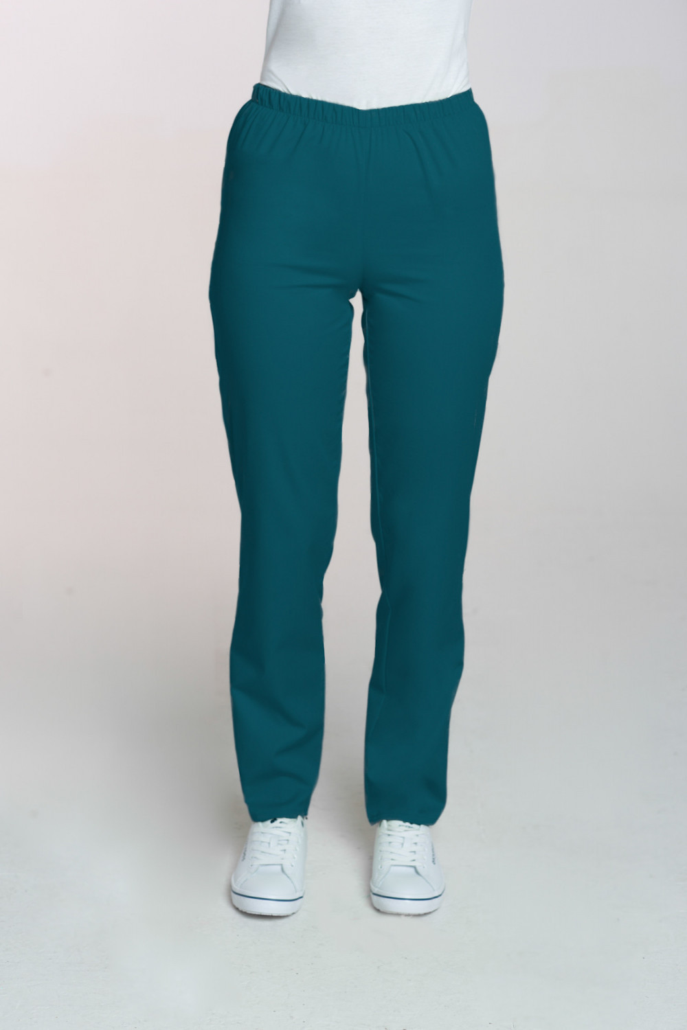 M-086X Elastyczne spodnie medyczne damskie ciemna zieleń