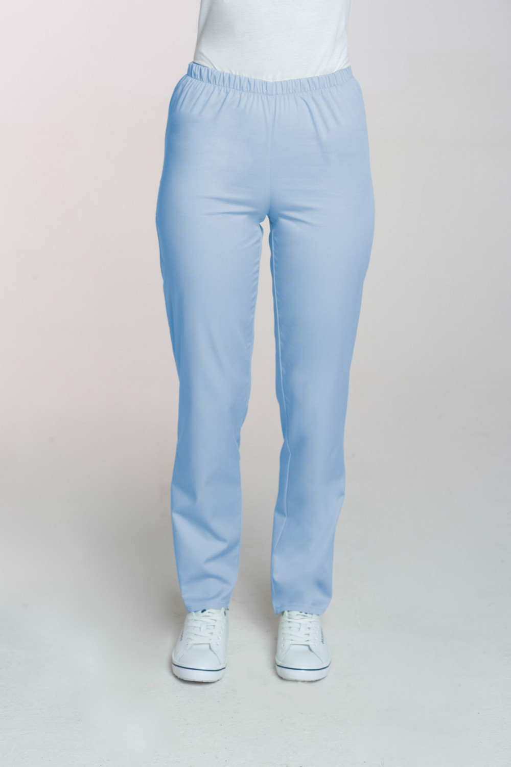M-086X Elastyczne spodnie medyczne damskie błękit