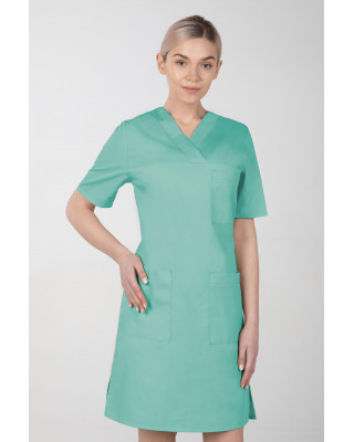 M-076F Sukienka medyczna wiązana  fartuch medyczny kolor mięta