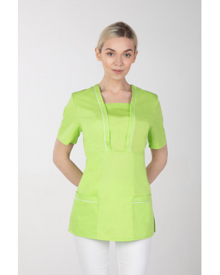 M-054X Elastyczna bluza damska medyczna kosmetyczna fartuch uniform kolor limonka