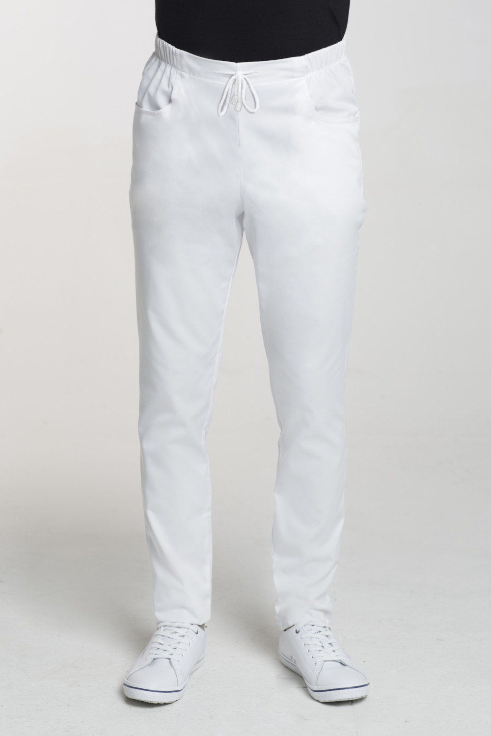 M-101X Spodnie medyczne męskie na sznurku biały